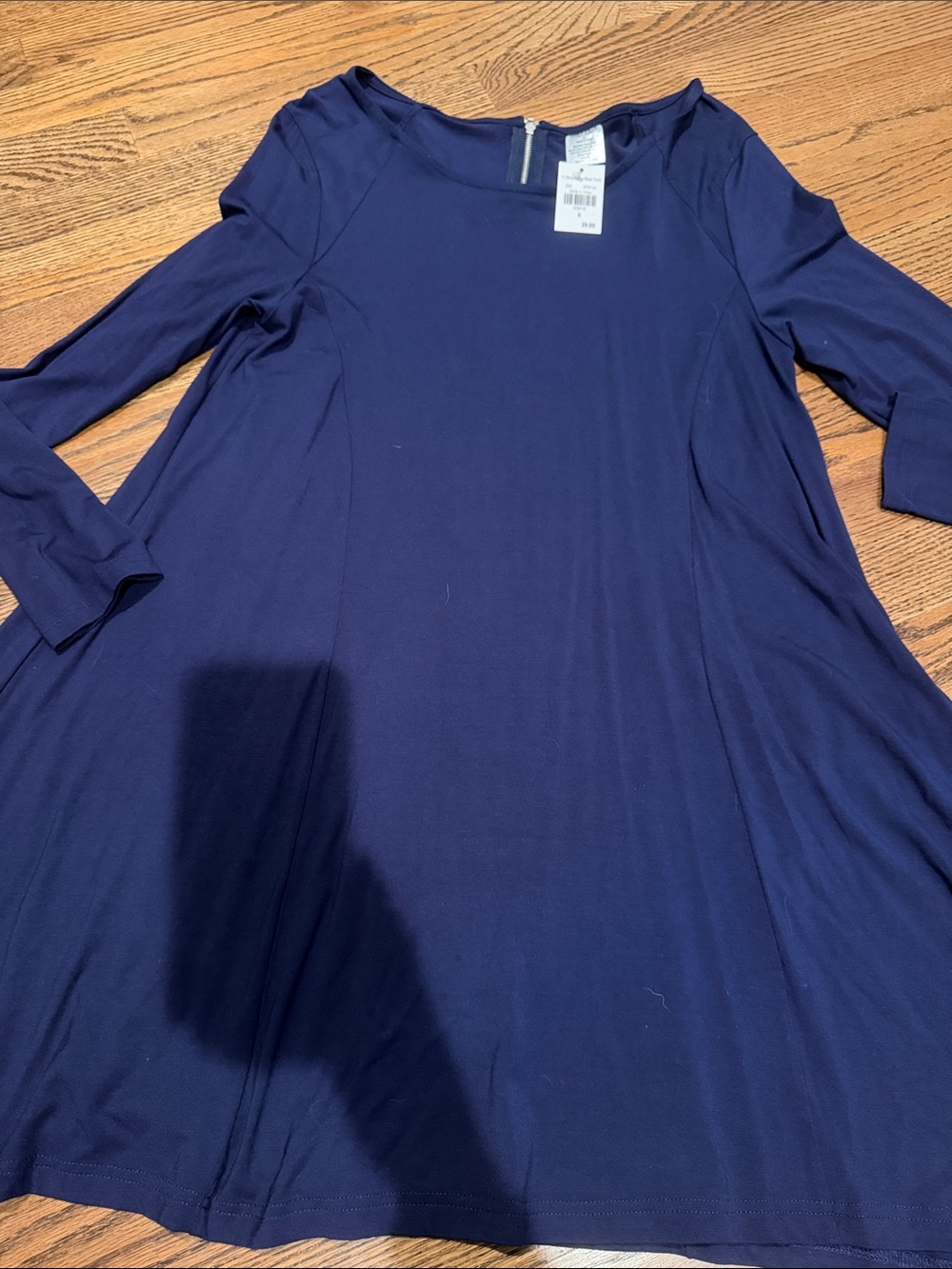 Navy blue Swing Dress supper back tunic  - Women sz small nwt